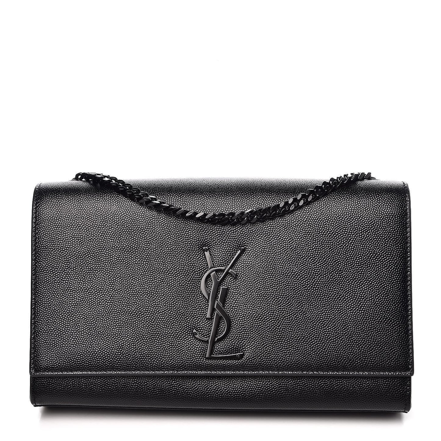 Grain De Poudre Medium Classic Monogram Kate Satchel Black