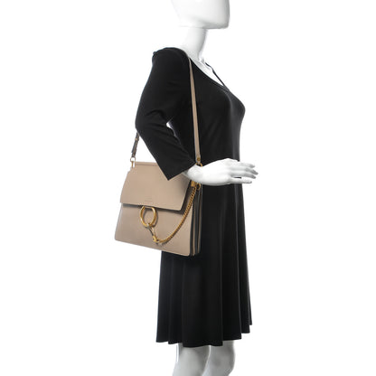 Chloe Calfskin Medium Faye Shoulder Bag Motty Grey 2 of 12