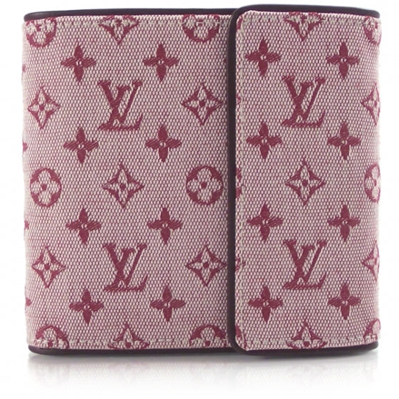 Mini Monogram Billfold Coin Purse Wallet Cherry