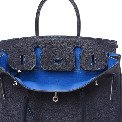 Hermes Togo Horseshoe Birkin 30 Bleu Nuit Bleu Hydra 23 of 30