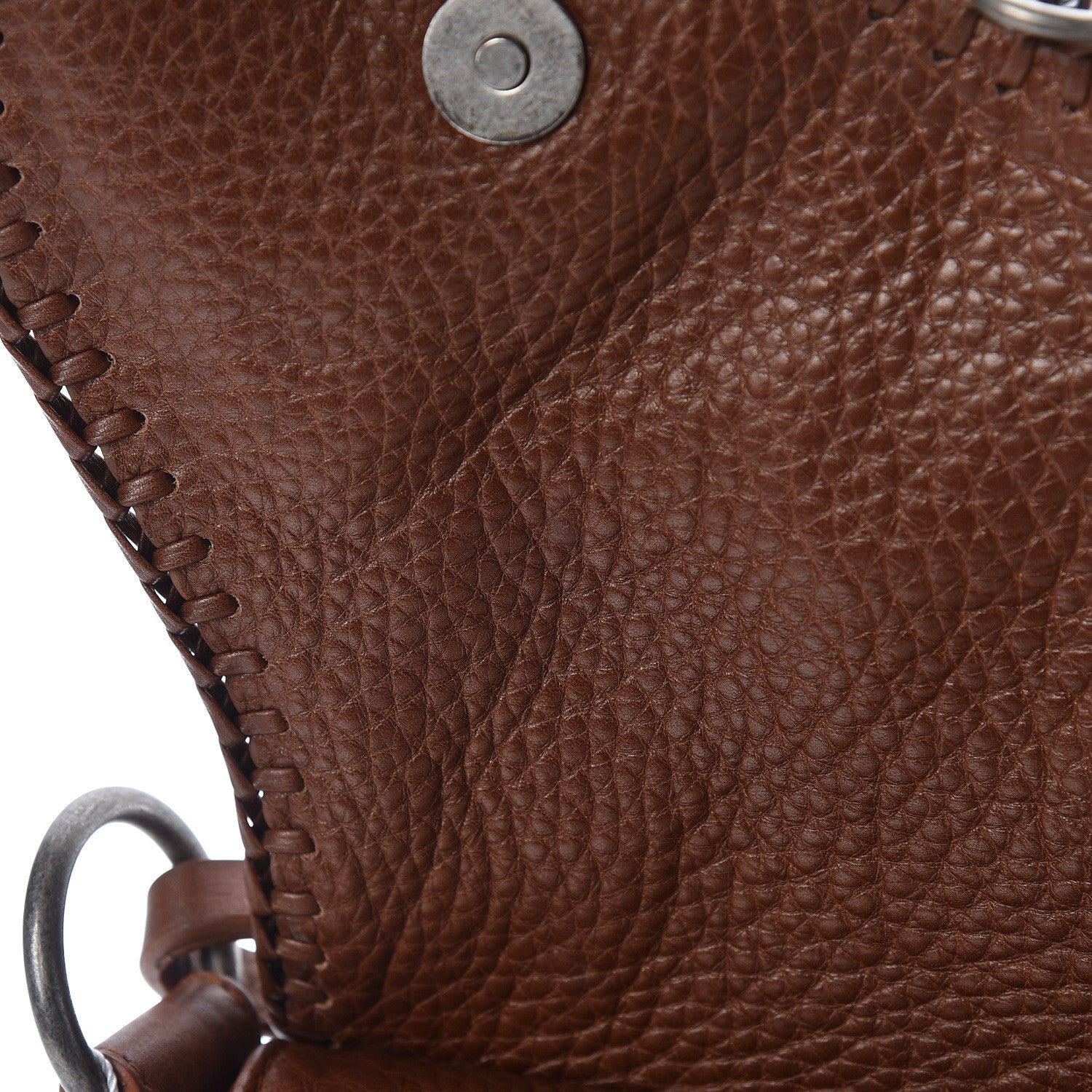Christian Dior Calfskin Braided Gaucho Double Saddle Bag Brown 24 of 25