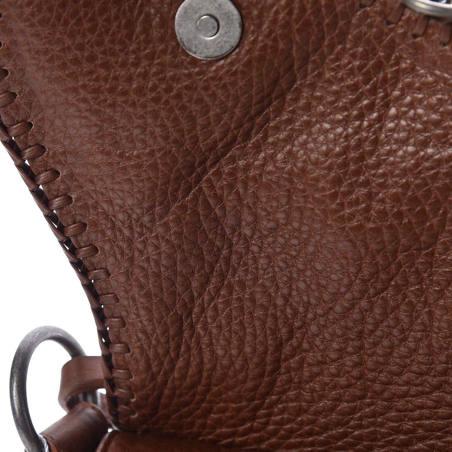 Calfskin Braided Gaucho Double Saddle Bag Brown