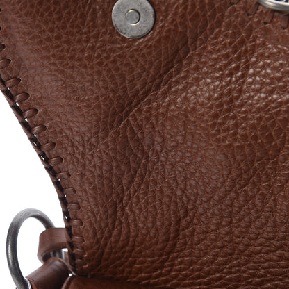 Christian Dior Calfskin Braided Gaucho Double Saddle Bag Brown 22 of 23