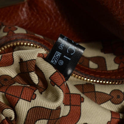 Gucci Calfskin Large Indy Top Handle Hobo Brown 9 of 10