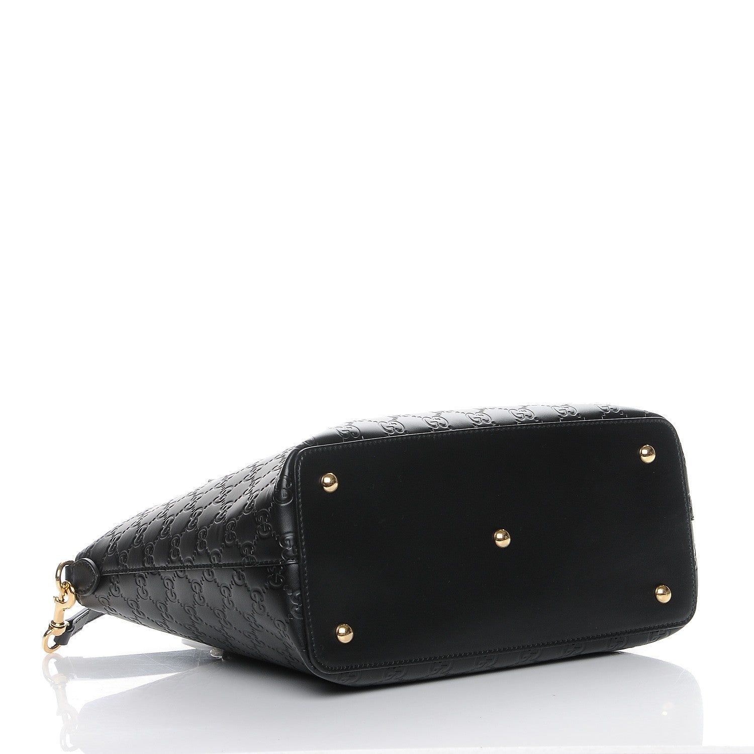Gucci Guccissima Medium Signature Top Handle Bag Black 5 of 8