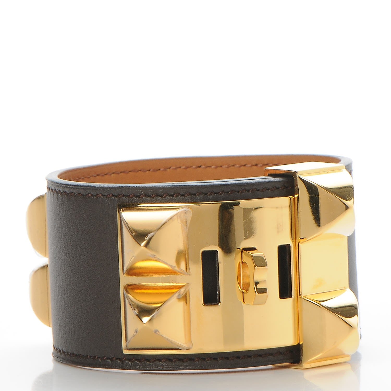 Hermes Chamonix Collier De Chien CDC Bracelet L Chocolate 3 of 7