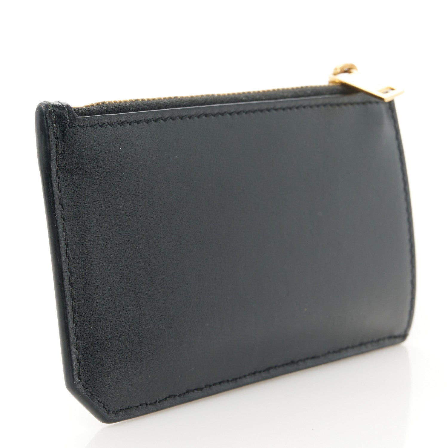 Saint Laurent Grained Calfskin Monogram 5 Fragments Zip Pouch Card Holder Black 3 of 8