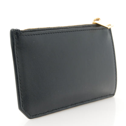 Saint Laurent Grained Calfskin Monogram 5 Fragments Zip Pouch Card Holder Black 3 of 8