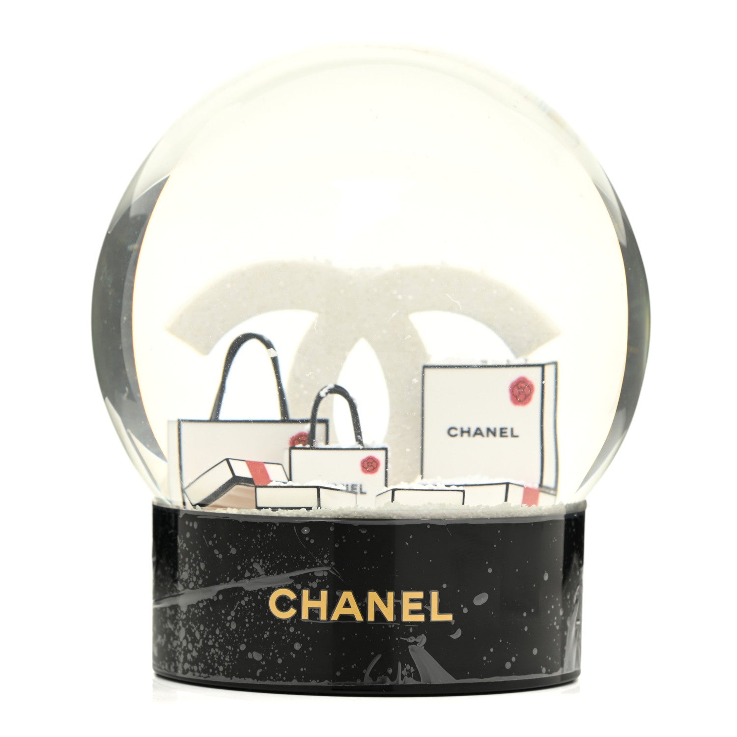 Chanel Glass CC Shopping Bag Snow Globe 1 of 6