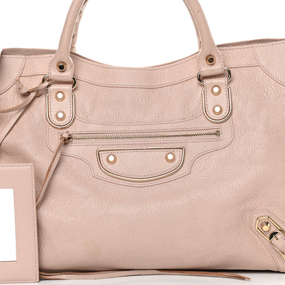 Balenciaga Chevre Gold Metallic Edge Hardware City Rose Aubepine Bois de Rose 8 of 16