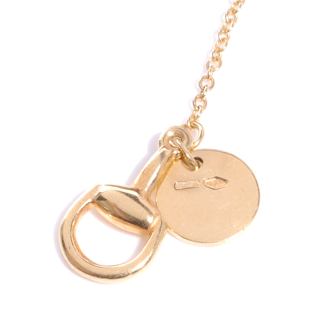 18K Rose Gold Horsebit Lariat Necklace