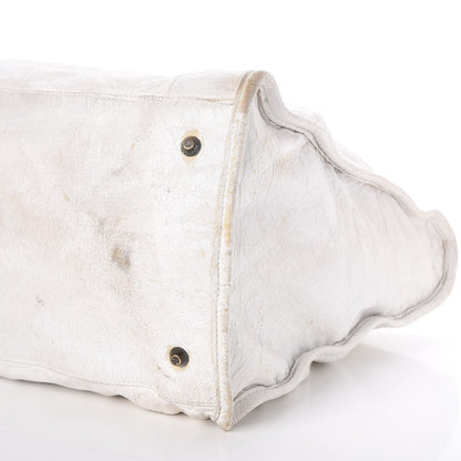 Balenciaga Agneau Classic Hardware Work Bag White 9 of 10