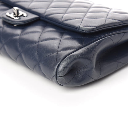 Chanel Lambskin Quilted Clutch With Chain Flap Blue 6 of 10