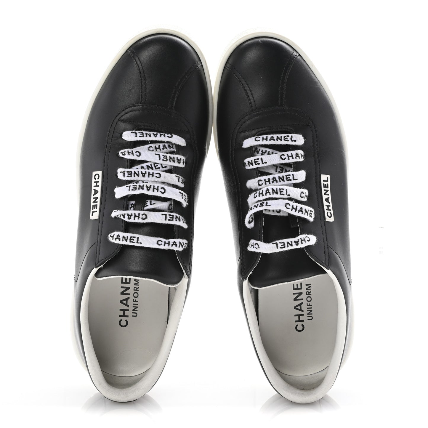 Calfskin CC Womens Sneakers 39 Black