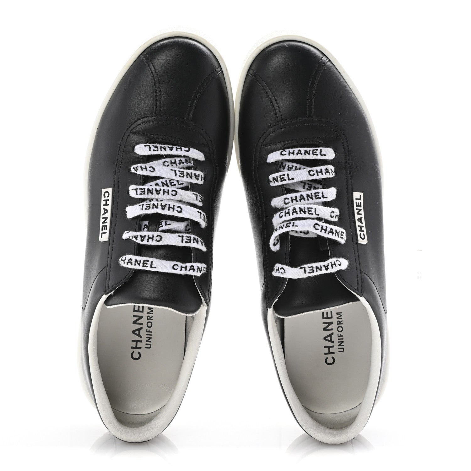 Chanel Calfskin CC Womens Sneakers 39 Black 2 of 11