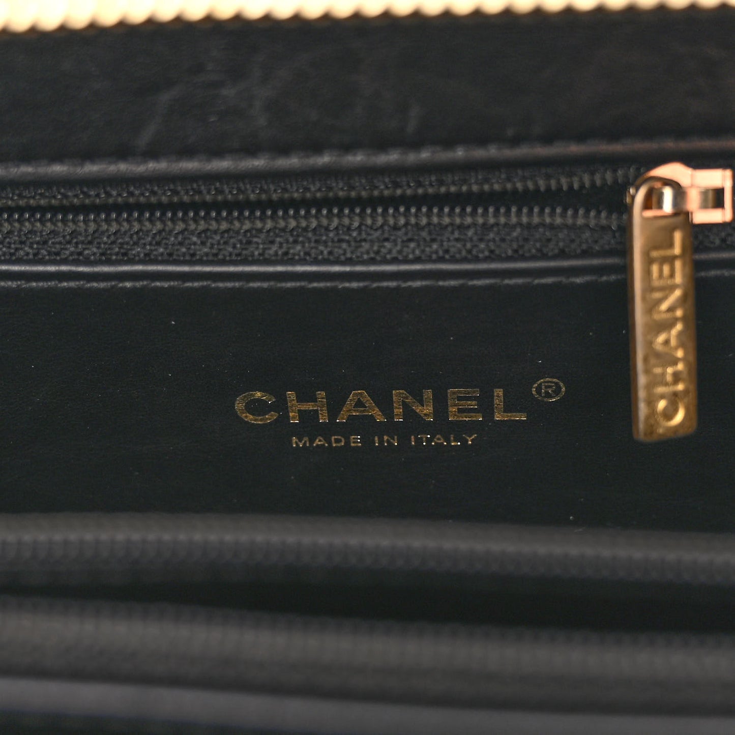 Goatskin Quilted Medium CC Filigree Vanity Case Black