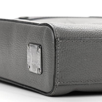 MCM Calfskin Messenger Bag Charcoal 10 of 16