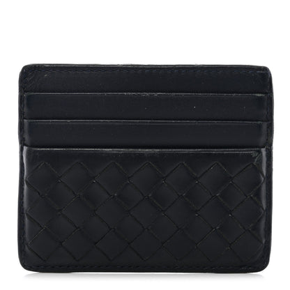 Bottega Veneta Nappa Intrecciato Card Holder Deep Blue 1 of 11