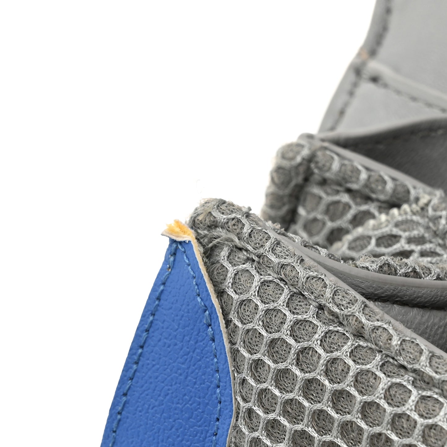 Faux Calfskin Fabric Small Sneakerhead Top Handle Bag Blue Grey