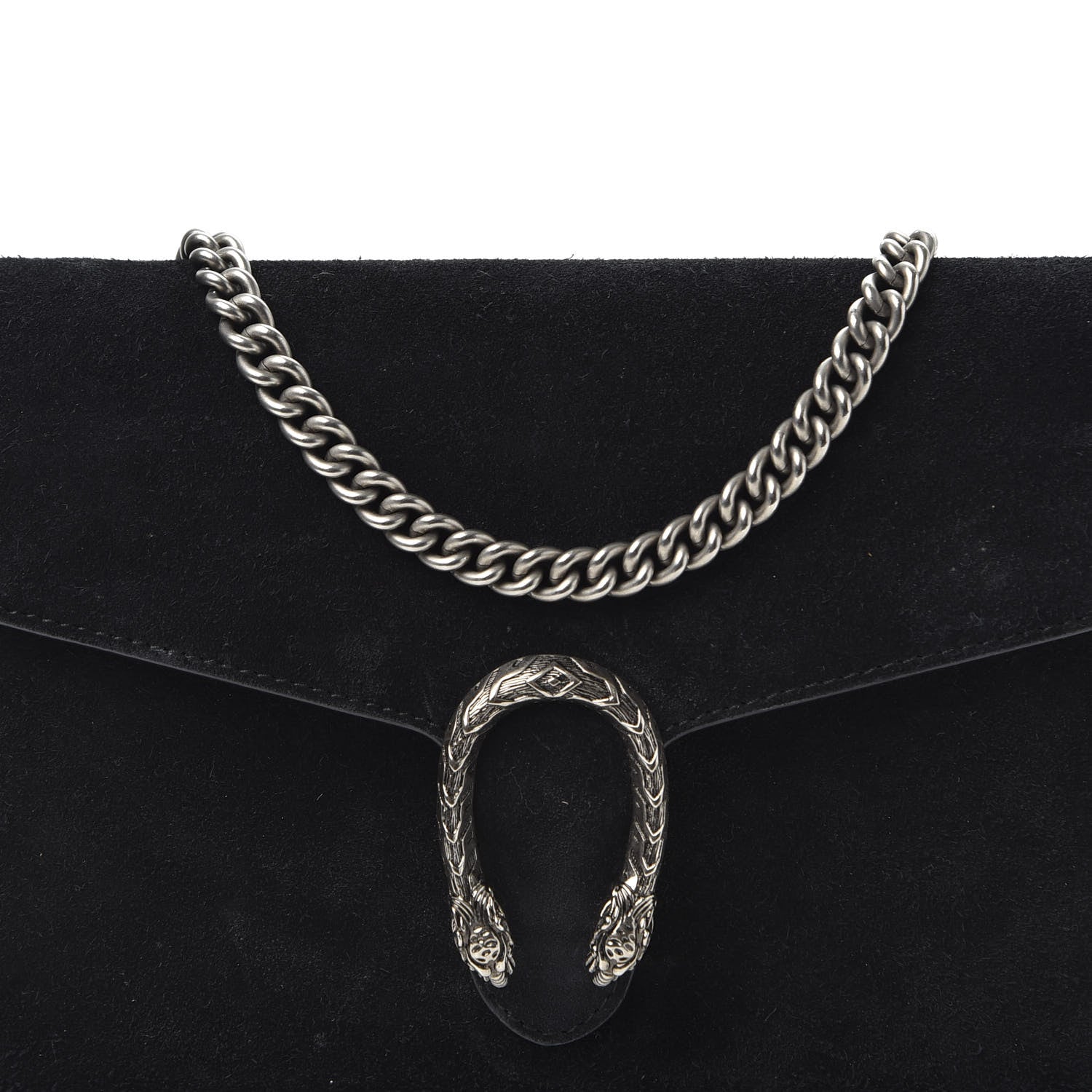 Gucci Suede Mini Dionysus Chain Wallet Black 9 of 9