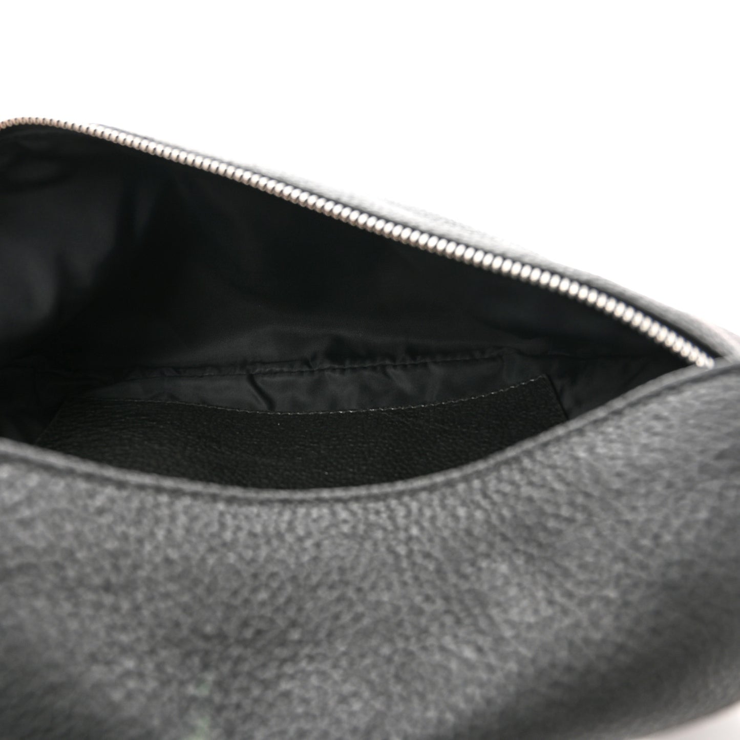 Grainy Calfskin Logo Graphic Sonny Bum Bag Black