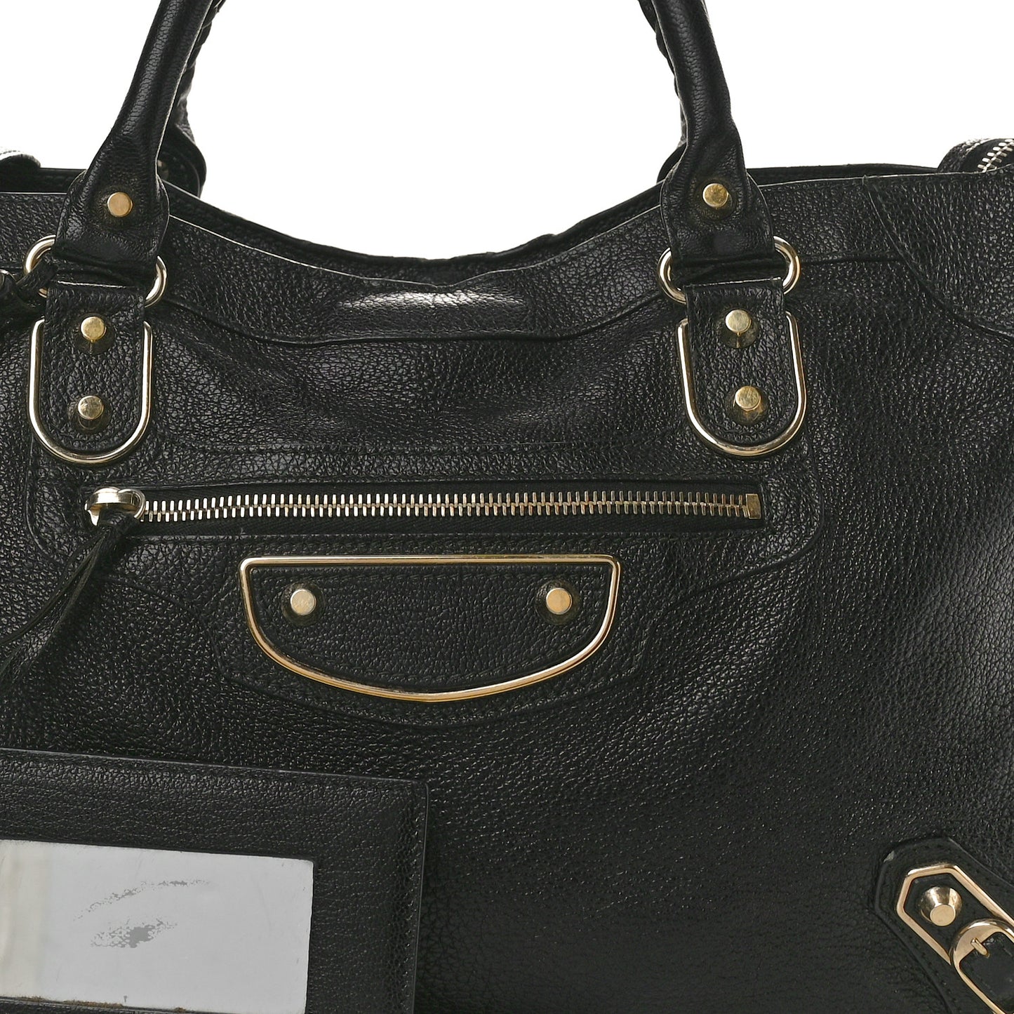 Chevre Gold Metallic Edge Hardware City Black