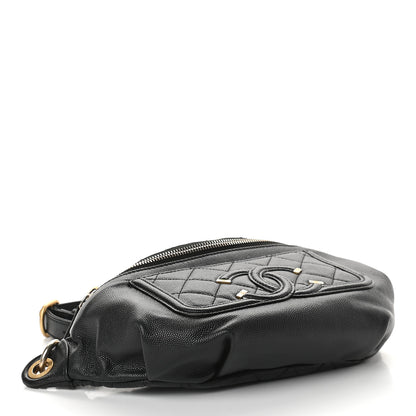Chanel Caviar Quilted Filigree Waist Bag Black 4 of 9