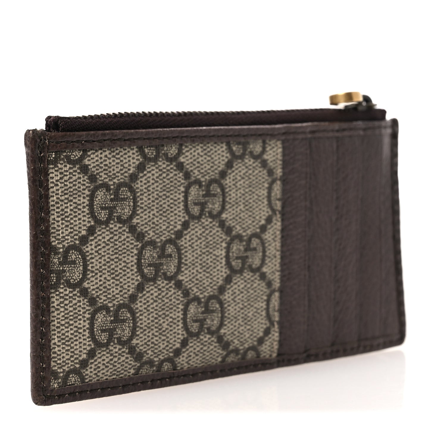 GG Supreme Monogram Web Ophidia Coin Case Brown