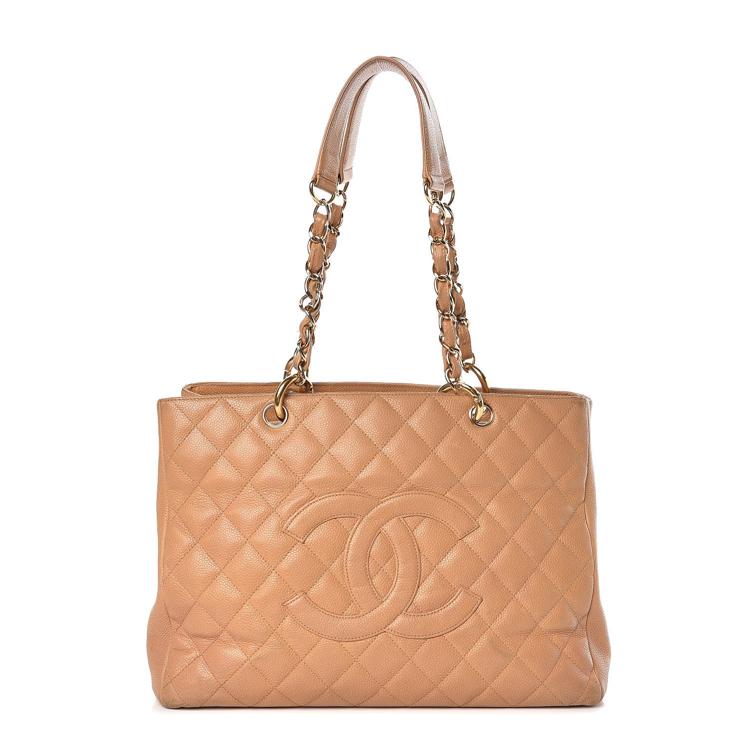 Chanel Caviar Quilted Grand Shopping Tote GST Beige 1 of 21