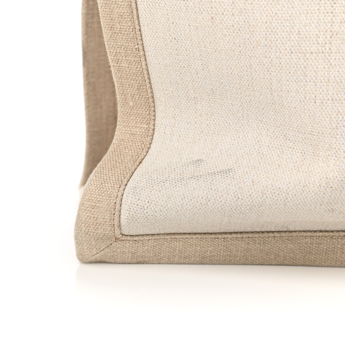 Linen Calfskin Rive Gauche Tote Optic White