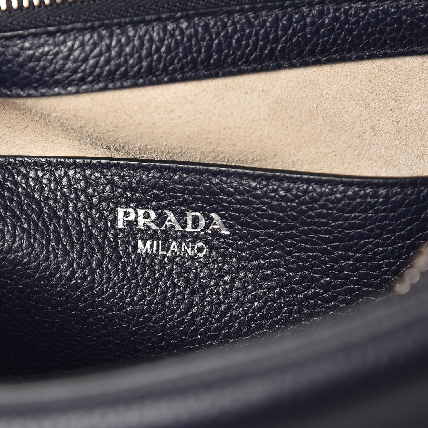 Prada Vitello Daino Shoulder Bag Baltico 7 of 9