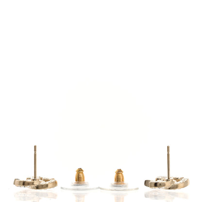 Chanel Crystal CC Earrings Gold 4 of 5