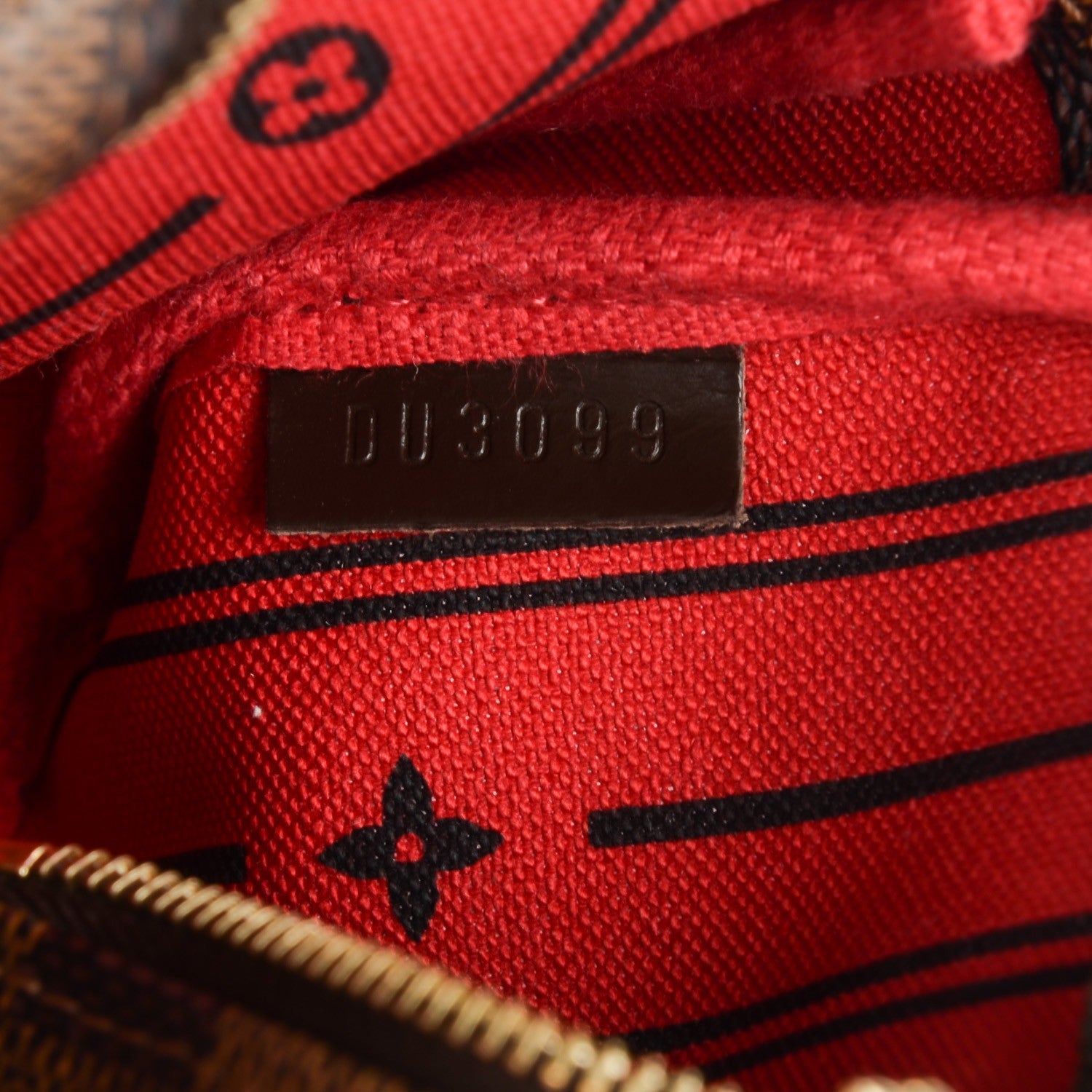 Louis Vuitton Damier Ebene Complice Trunks and Bags Mini Pochette Accessories Red 6 of 7