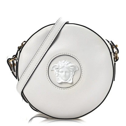Versace Calfskin La Medusa Round Camera Bag White 8 of 10