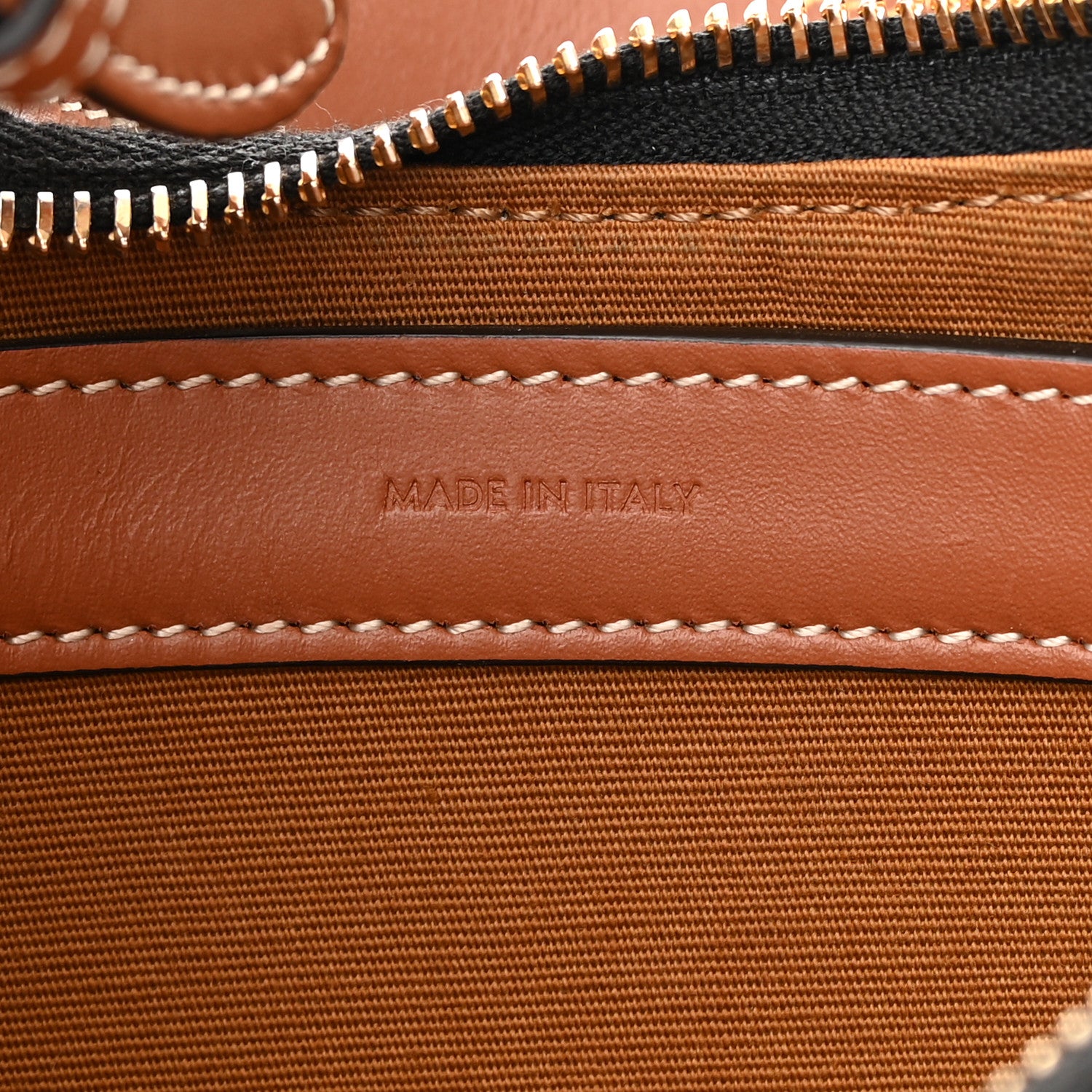 Celine Triomphe Canvas Calfskin Ava Shoulder Bag Tan 7 of 18