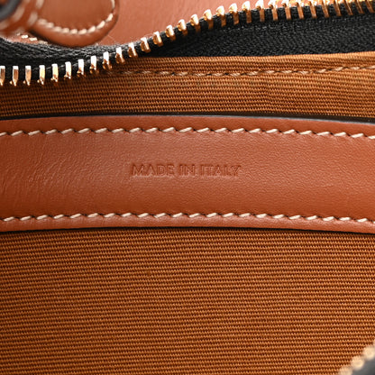 Celine Triomphe Canvas Calfskin Ava Shoulder Bag Tan 7 of 18