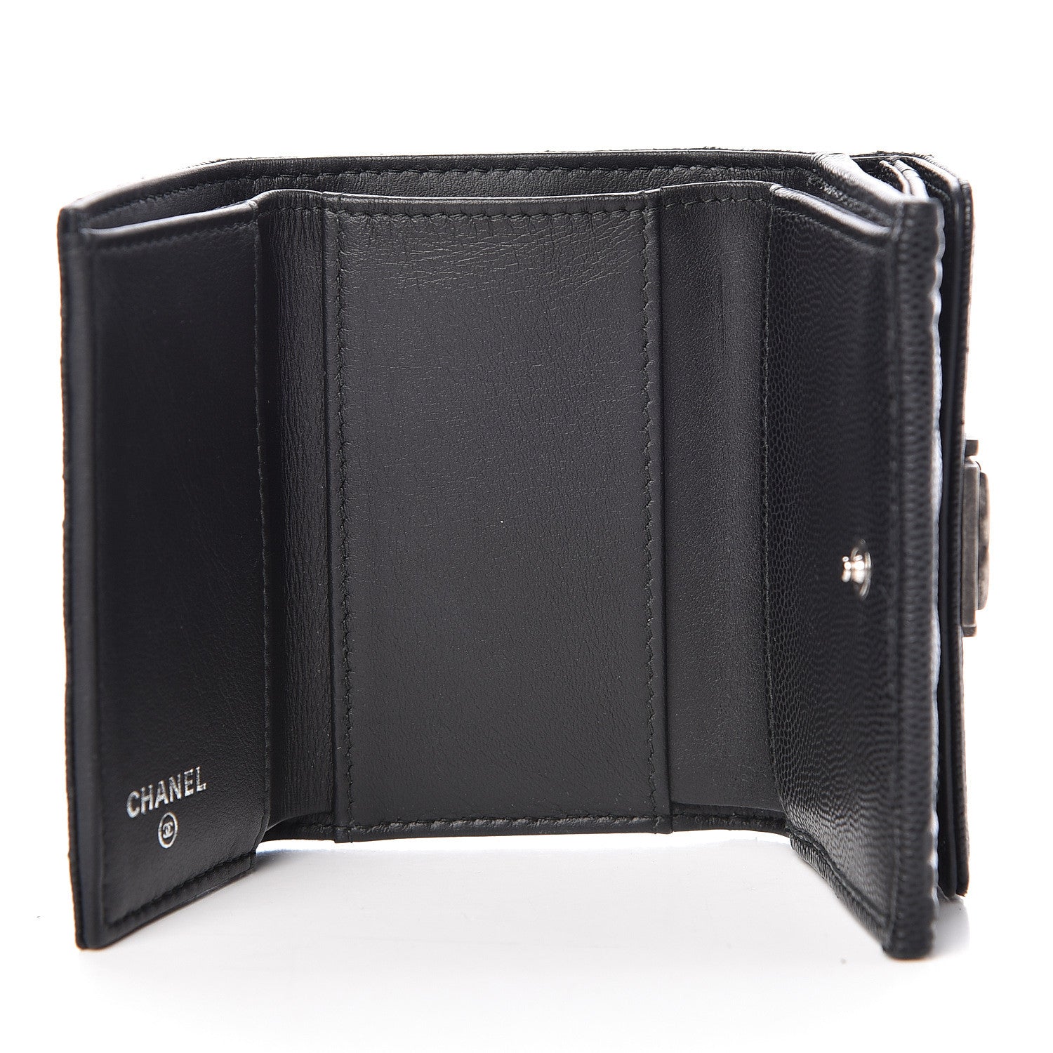 Chanel Caviar Quilted Small Boy Flap Wallet Black 6 of 12
