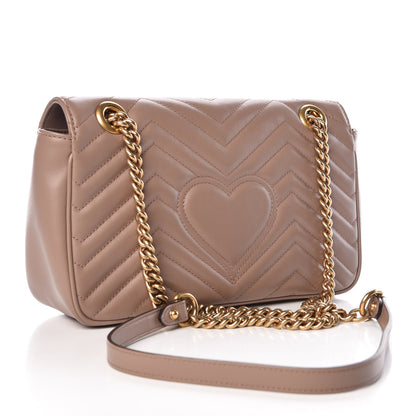 Gucci Calfskin Matelasse Small GG Marmont Shoulder Bag Porcelain Rose 3 of 9