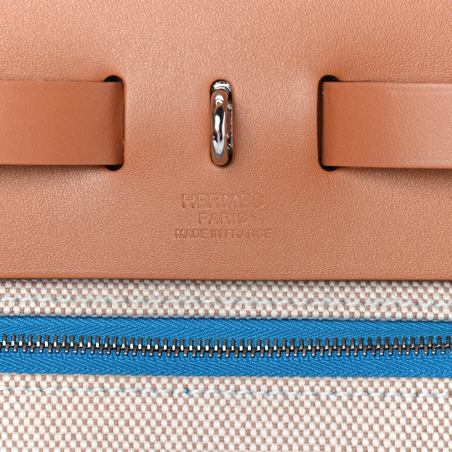 Hermes Toile H Berline Vache Hunter Herbag Zip 31 PM Bleu Zanzibar Natural 7 of 10