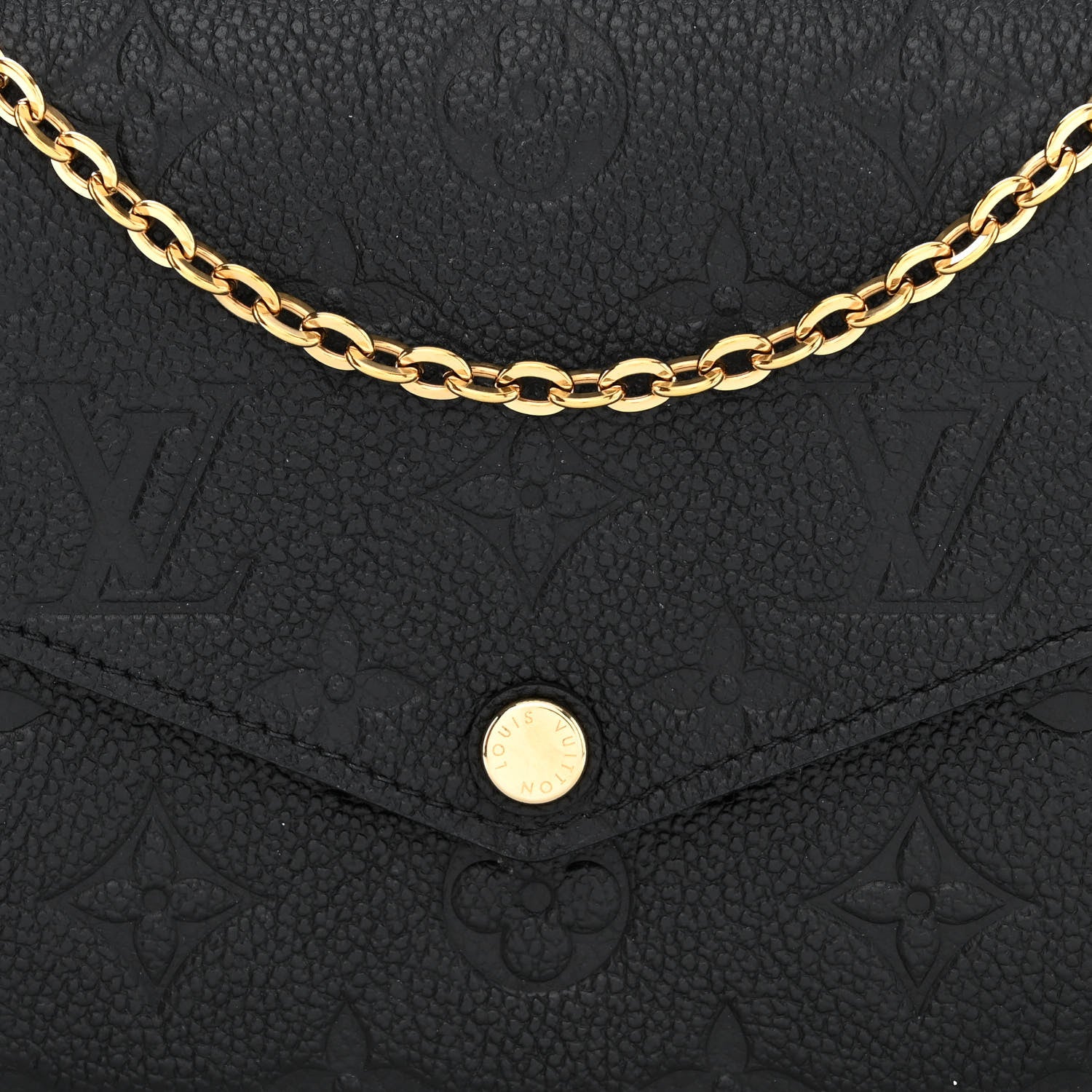 Louis Vuitton Empreinte Pochette Felicie Chain Wallet Black 10 of 13