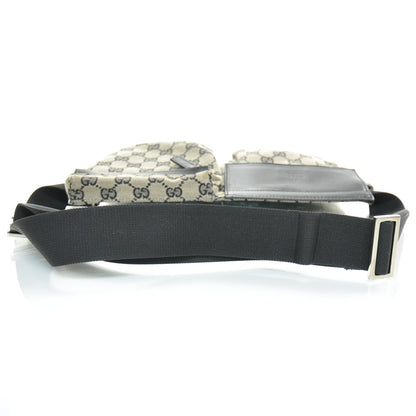 Gucci GG Monogram Web Double Pocket Belt Bag Navy Black 4 of 8