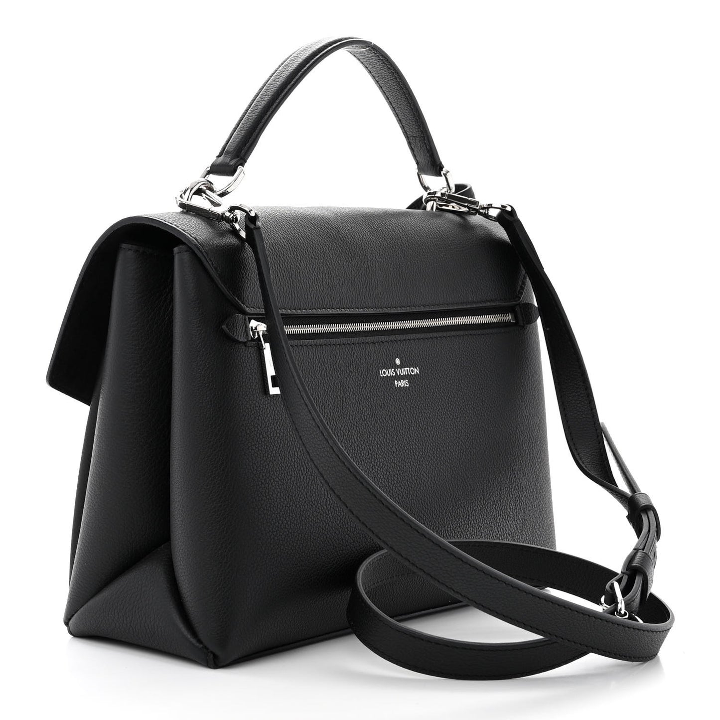 Soft Calfskin My Lockme Top Handle Black