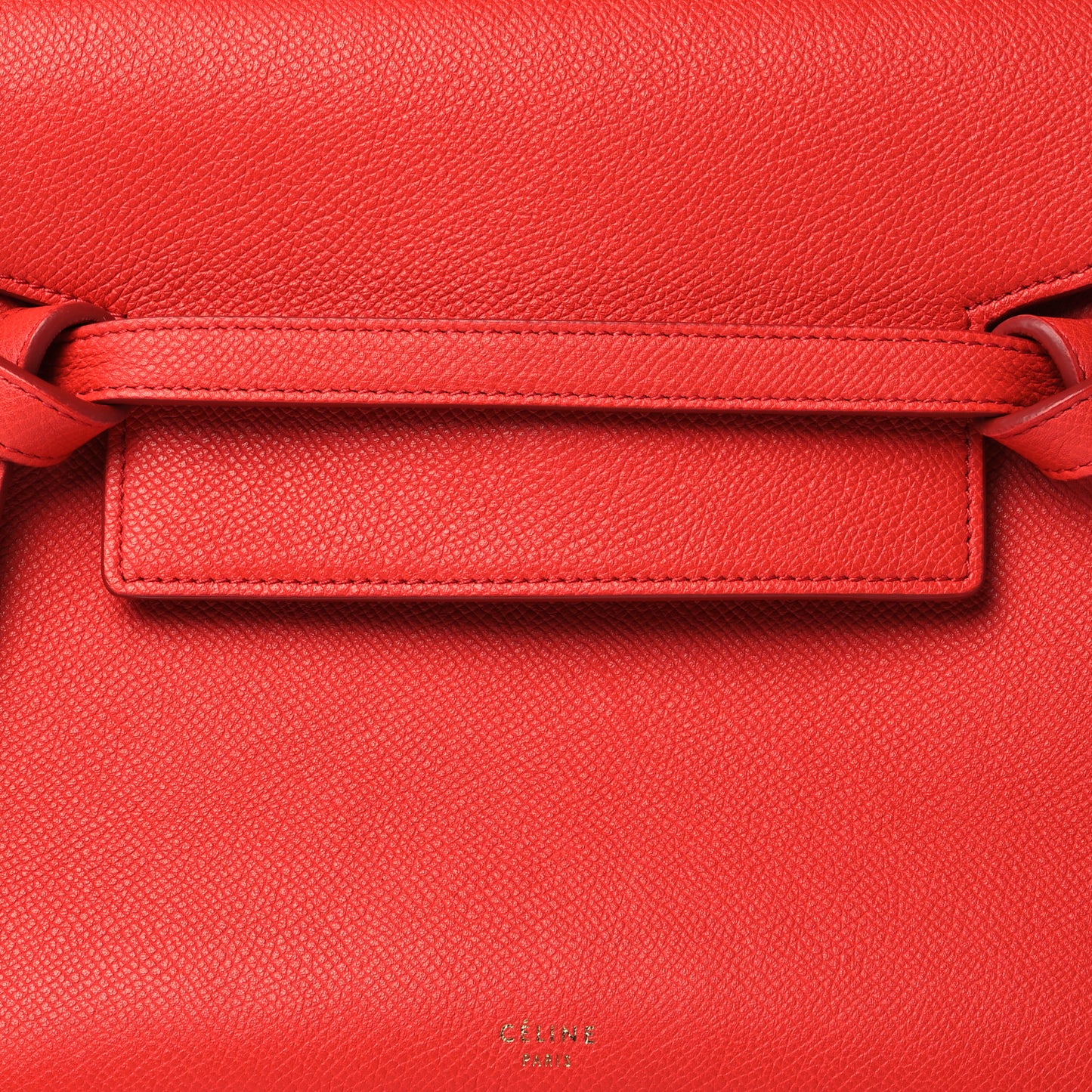 Grained Calfskin Micro Belt Bag Coquelicot