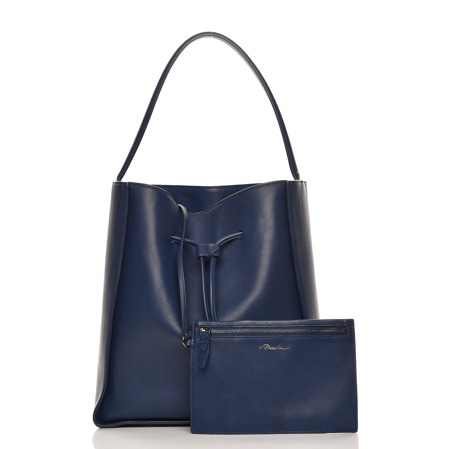 3.1 Smooth Calfskin Large Soleil Bucket Bag Midnight Blue