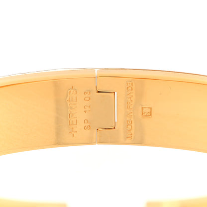 Hermes Enamel Narrow Clic Clac H Bracelet PM White 4 of 5