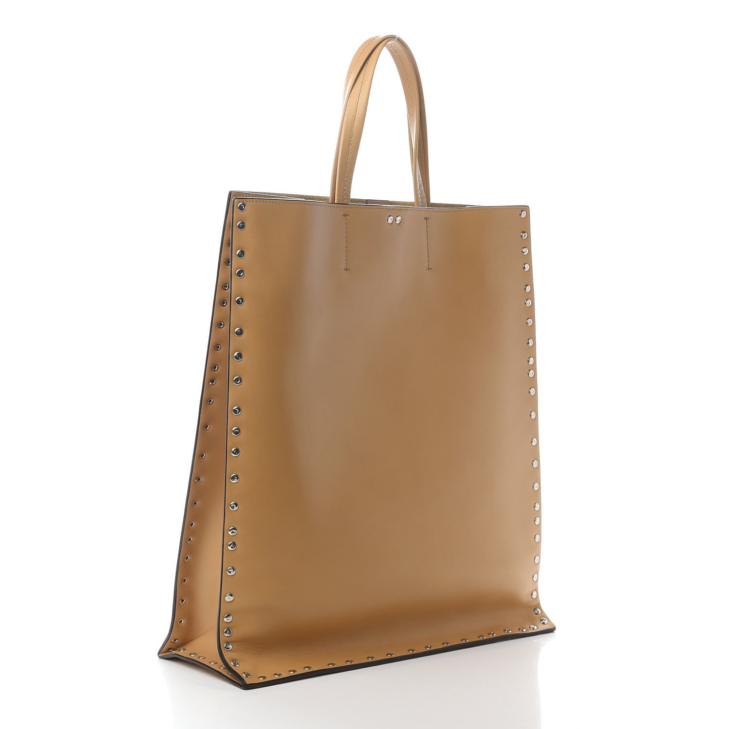 Celine Satinated Natural Calfskin Large Studs Vertical Cabas Sand 2 of 7