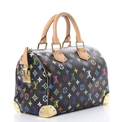 Louis Vuitton Monogram Multicolor Speedy 30 Black 2 of 12