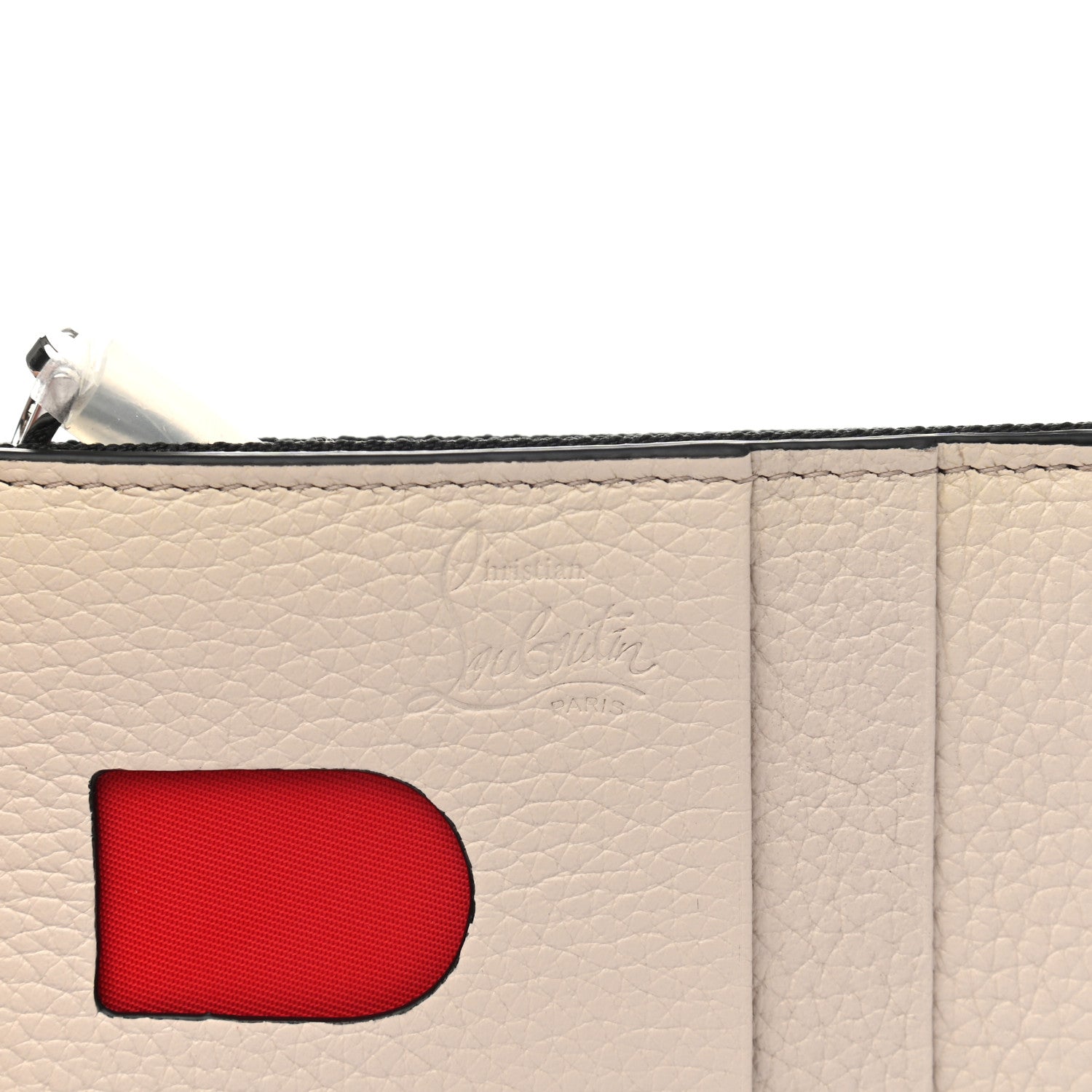 Christian Louboutin Calfskin Panettone Studded Zip Card Holder Ballerina Multicolor 8 of 9