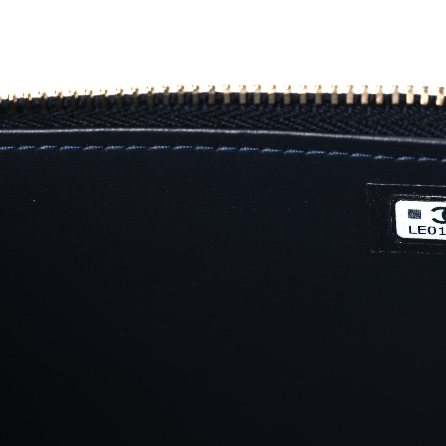 Chanel Denim Quilted Small Vanity Case With Chain Dark Blue Orange 6 of 9