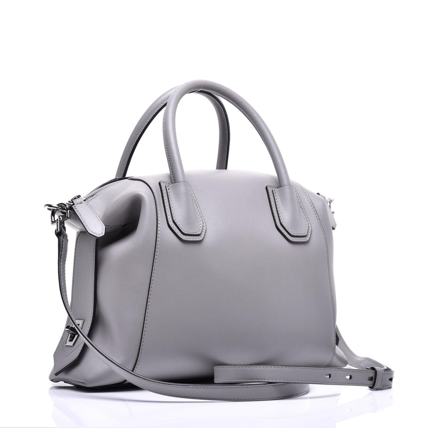 Calfskin Small Soft Antigona Pearl Grey